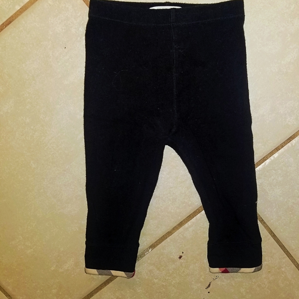 Girls (baby) Black Burberry Leggings 9 Months